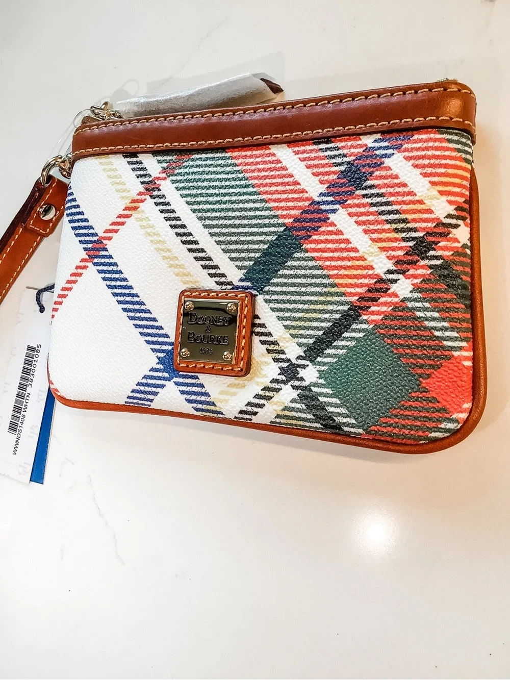 NWT Dooney & Bourke Plaid Tartan Windsor Medium Wristlet